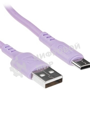 Кабель Defender F207, USB 2.0 (AM) - Type C, 1метр, 2.4А, силиконовая оплетка, красный.