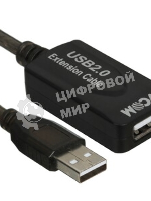 Кабель VCOM VUS7049-5M USB2.0-repeater, удлинительный активный Am-->Af 5м