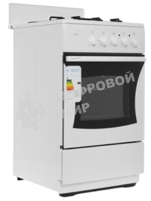 Плита комбинированная Flama RK 2201 W белый, конфорок 2 газовых и 2 электрических, духовка 50 л, 50 см x 85 см x 54 см