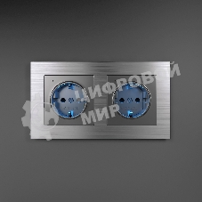 Рамка на 2 поста (алюминий) W0021706