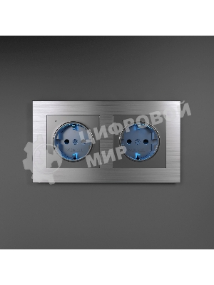 Рамка на 2 поста (алюминий) W0021706