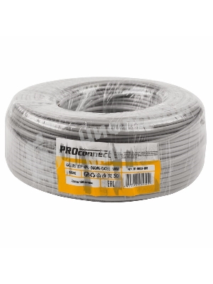 Кабель UTP PROconnect 4PR 24AWG, CU (медь), CAT5E, 100 МГц, PVC, серый, бухта 100 м