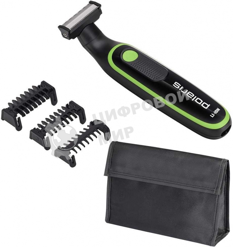 Машинка для стрижки Polaris PHC 0303RB черный/лайм 240Вт