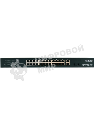 Коммутатор Osnovo SW-62422(400W) 26x100Mb 24PoE+ 400W неуправляемый