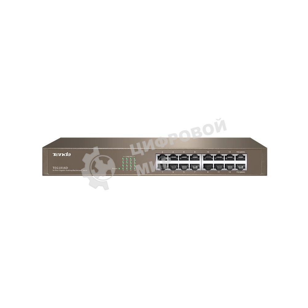Коммутатор Tenda TEG1016D 16-Port 10/100/1000 Gigabit Switch