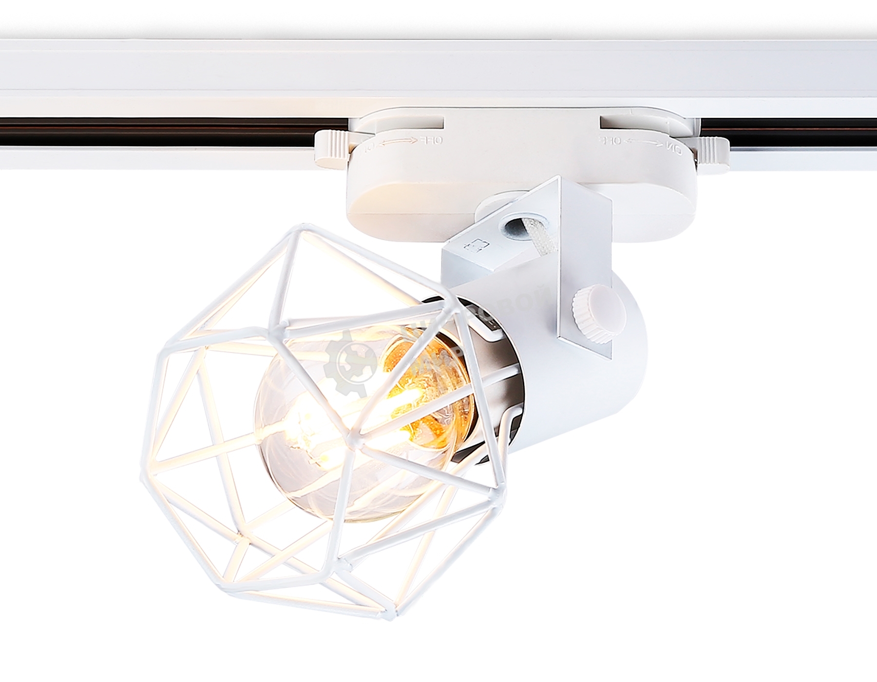 Трековый однофазный светильник Ambrella light GL5001 WH белый E27 max 40W D92*163