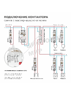 Контактор модульный Werkel 20 A 2NO (1 мод.) W941M20O
