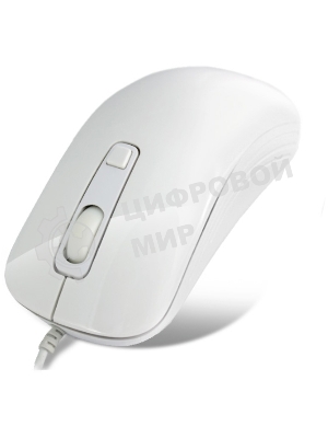 Мышь проводная Crown CMM-20 белый, 1600 dpi, USB Type-A, кнопки - 4