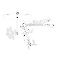 Лампа настольная бестеневая Rexant, струбцина, 