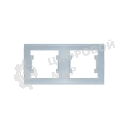 Рамка 2-м Бриллиант горизонт. серебр. UNIVersal 7949711