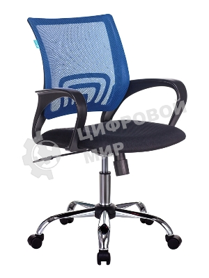Кресло Бюрократ CH-695N/SL/BL/TW-11 синий/черный, сетка, 120 кг, механизм качания