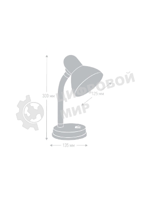 Camelion KD-301 С01 белый (Светильник настольный,230V 60W)