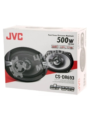 Колонки автомобильные JVC CS-DR693 500Вт 86дБ 4Ом 15x23см (6x9дюйм) (ком.:2кол.) коаксиальные трехполосные