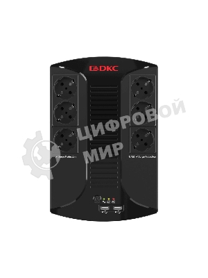 Источник бесперебойного питания ИБП Info PDU 600В.А Schuko (6) USB для зарядки (2) USB + RJ11 DKC INFOPDU600