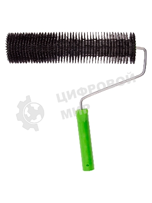 Валик игольчатый для наливных полов с ручкой Сибртех, острая игла, 300 мм