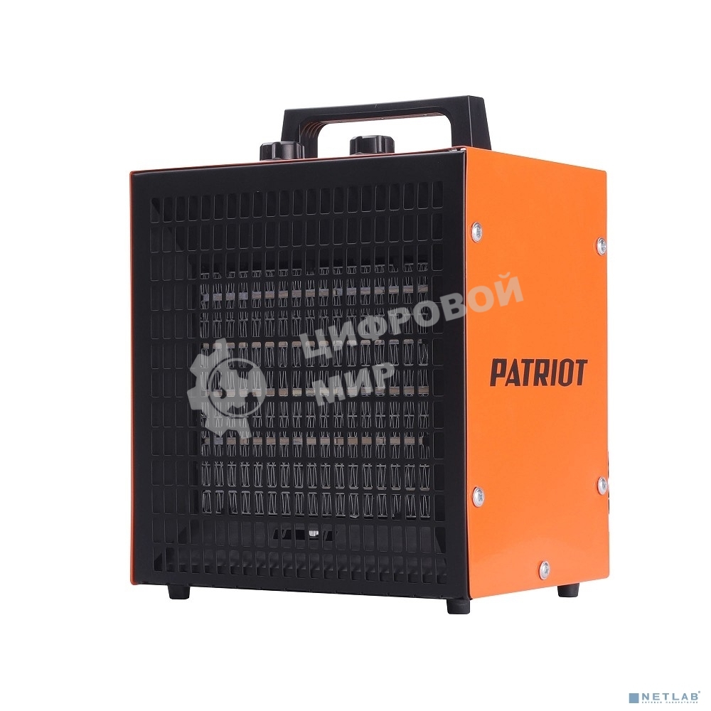 Тепловентилятор электрический Patriot PT Q 5S, оранжевый/черный, 3000 Вт, 25 м2, термостат