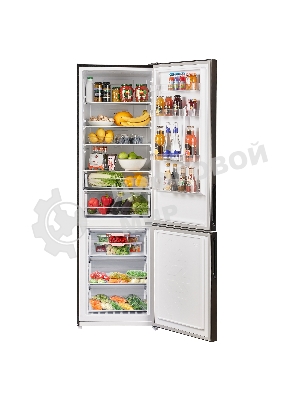 Холодильник Maunfeld MFF200NFSB10 Inverter черный двухкамерный 257/94л морозилка снизу, No Frost