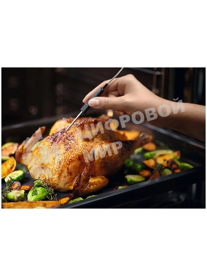 Встраиваемый духовой шкаф с паром Electrolux EOD5F71Z 60 см, каталитическая очистка, 72 л, 8 режимов, черный, направляющие проволочные + телескопические (1 уровень)