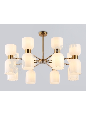 Люстра Ambrella light LH56095/16 BS/FR латунь/белый матовый E14*16 max 40W D860*510
