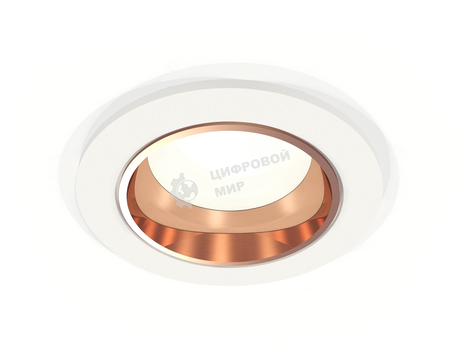Комплект встраиваемого светильника Ambrella light XC6512005 SWH/PPG белый песок/золото розовое полированное MR16 GU5.3 (C6512, N6114)