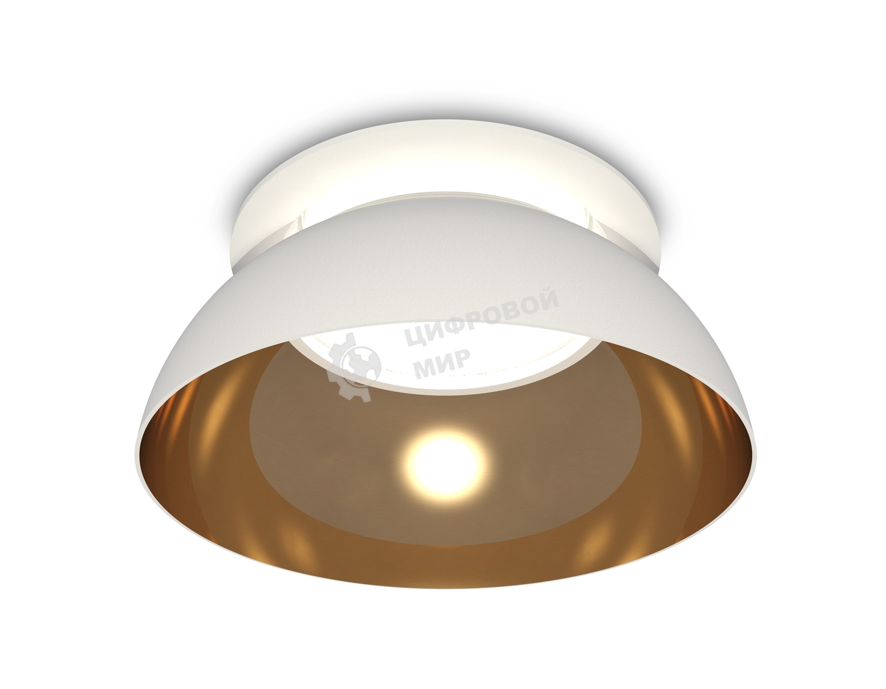 Комплект встраиваемого светильника Ambrella light XC8050101 SWH/PYG/CL белый песок/золото желтое полированное/прозрачный GX53 (C8050, N8144)