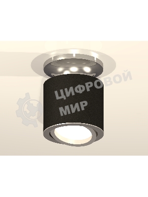 Светильник Ambrella Light XS7402081 SBK/PSL черный песок/серебро полированное MR16 GU5.3 (N7927, C7402, N7003)