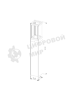 1529 TECHNO LED / Светильник садово-парковый чёрный
