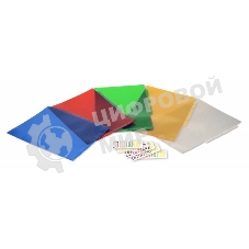 Папка-уголок Бюрократ -E366 5 уровн. A4, пластик, 0.15мм, ассорти