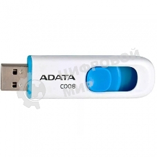 Флешка USB ADATA C008 (AC008-16G-RWE), 16Gb, USB 2.0, R/W 15/5, белый/синий