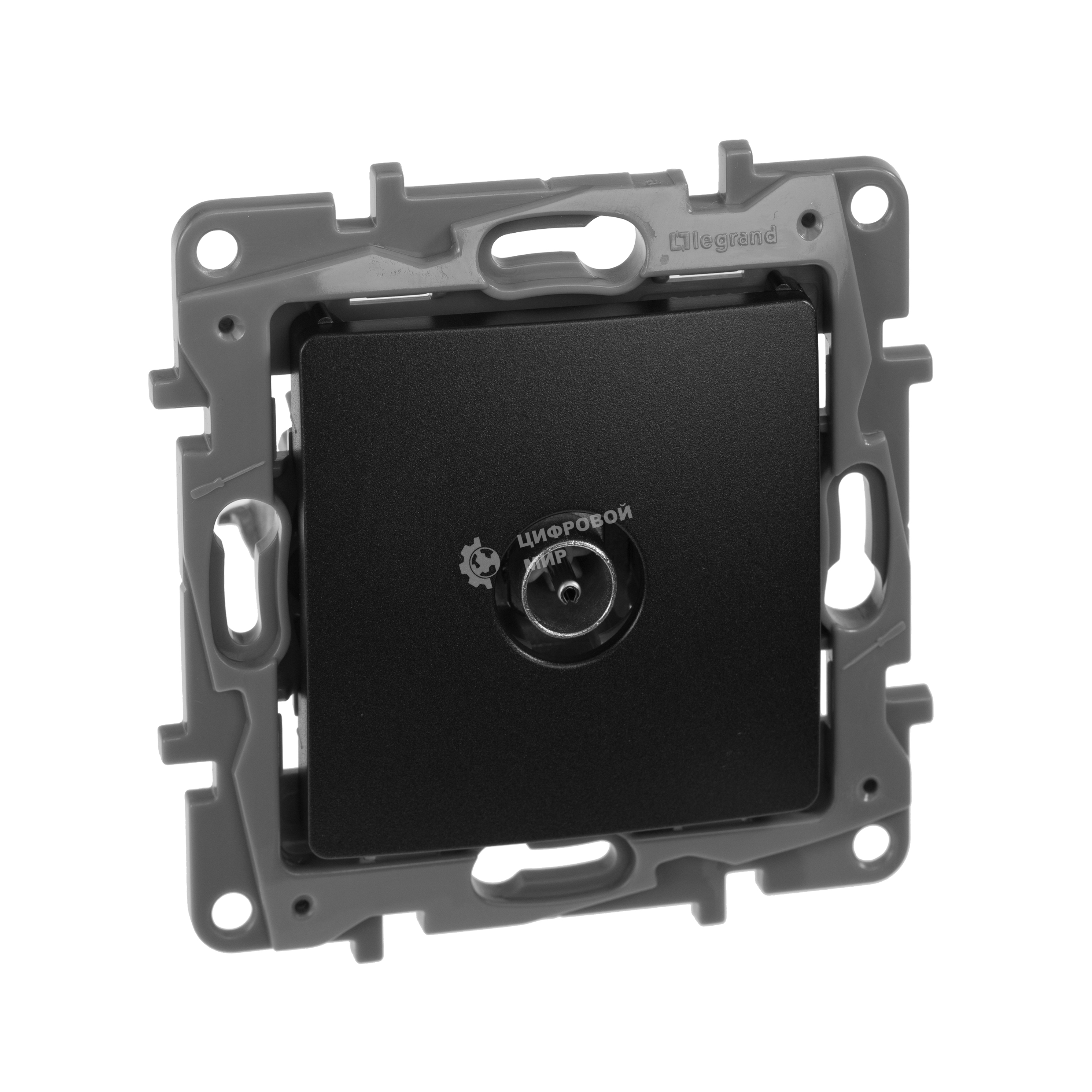 Розетка телевизионная TV Звезда, алюминий ETIKA