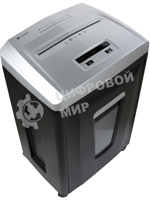 Шредер ГЕЛЕОС УП21-7, DIN P-7 (7 ур-нь секр.), фрагмент 0,8х2мм, 6-7 лист (70г/м2), CD/пл.карты, 23 литра