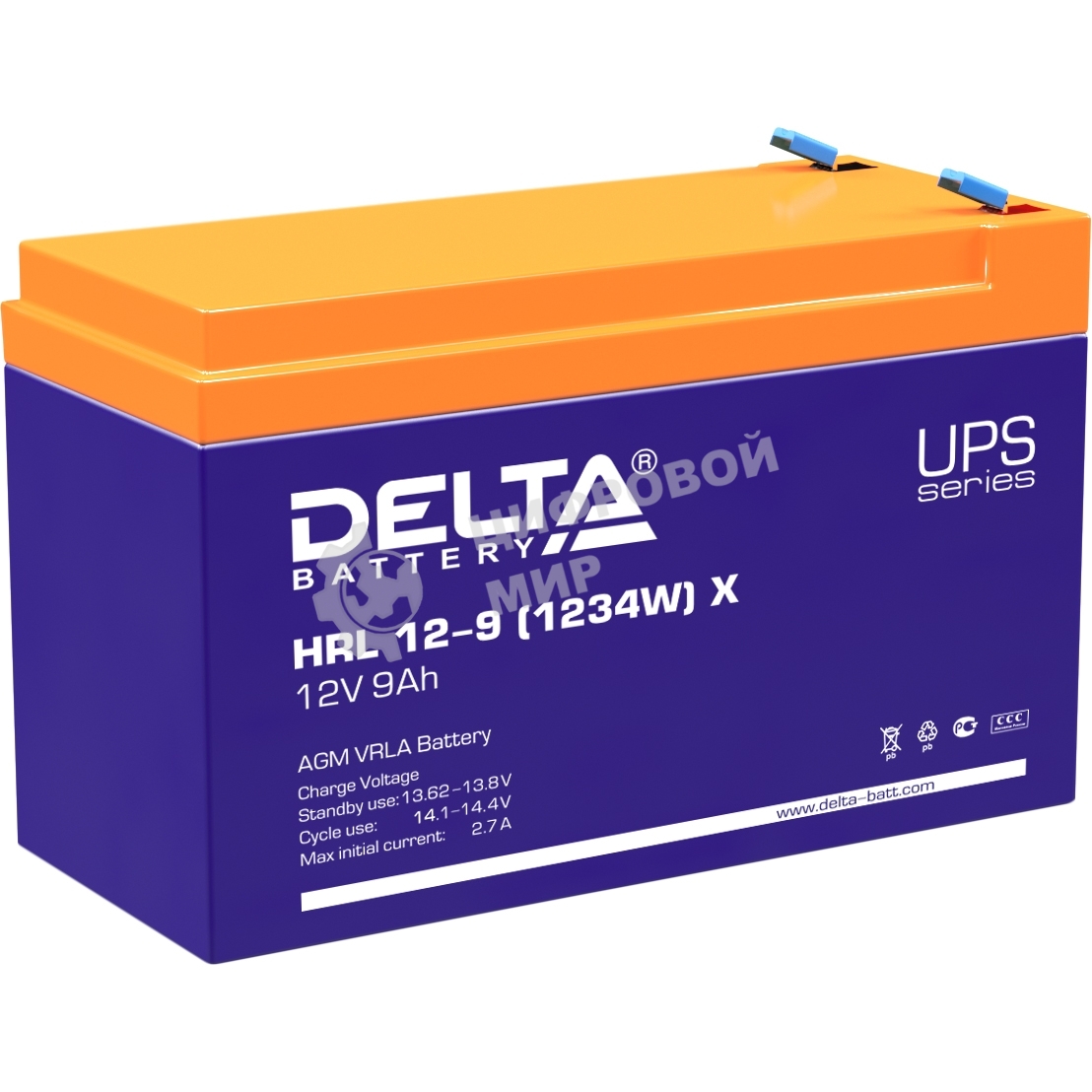 Батарея для ИБП Delta HRL 12-9 X/(1234W)X (12V 9Ah)