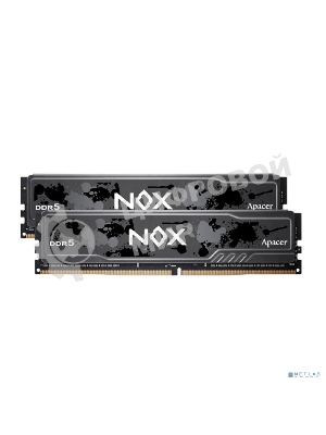 Оперативная память Apacer Nox, DDR5, 32Gb (2x16Gb), 5200MHz, CL40, DIMM, радиатор, серый/черный