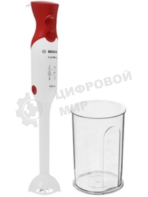 Блендер погружной Bosch MSM 64010 красный, 450 Вт, 2 скорости, турбо