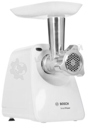 Мясорубка электрическая Bosch MFW2515W белый, 1500 Вт, 1.7 кг/мин, защита от перегрузки, насадки - 4