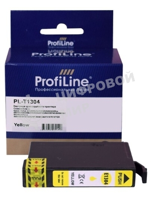 Картридж струйный ProfiLine PL-T1304 для принтеров Epson Stylus SX525WD/SX535WD/SX620/Office B42WD/BX525/BX535/BX625FWD/BX635FWD/BX925/BX935/WorkForce 525/630/3010/3520DWF/3530/3540/7015/7515/7525 с чернилами Yellow 10,1 мл