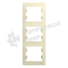 Рамка 3-м Glossa верт. беж. SchE GSL000207
