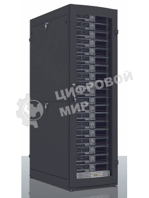 Шкаф серверный ПРОФ напольный 48U (600x1200) дверь перфор. 2 шт., черный, в сборе
