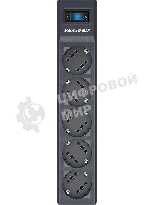 Сетевой фильтр Pilot sG-Max 5 outlets (GP), 15А/3.3 kVt, automatic circuit-breaker, 10 m, gfaphite