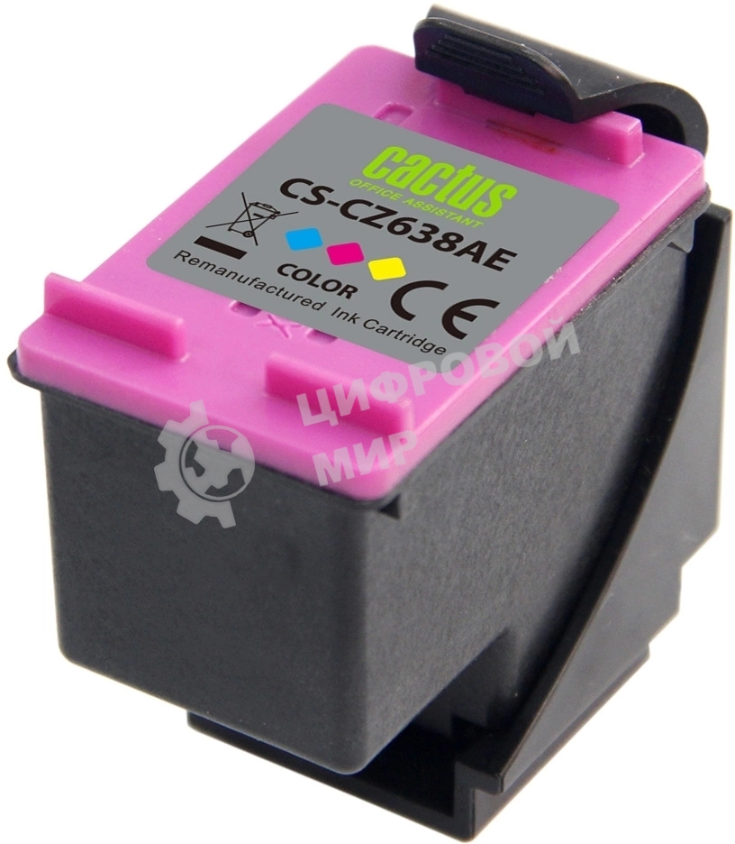 Картридж струйный Cactus CS-CZ638AE № 46 многоцветный (21мл) для HP DJ IA 2020hc/2520hc Ultra 2029/2529/4729AIO