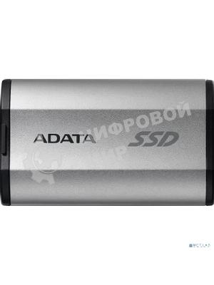 Внешний SSD ADATA SD810, 4Tb, USB 3.2 Gen 2x2 Type-C, R/W 2000/2000, серебристый