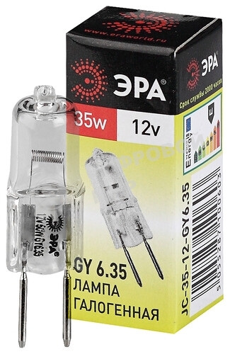 Лампа галогенная ЭРА GY6.35-JC-35W-12V(100/1000)