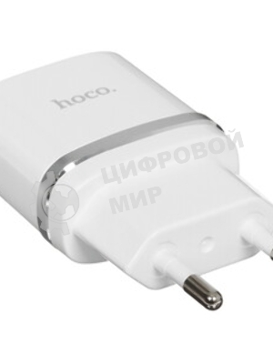 Сетевое зарядное устройство C12 Smart dual USB charger, белый