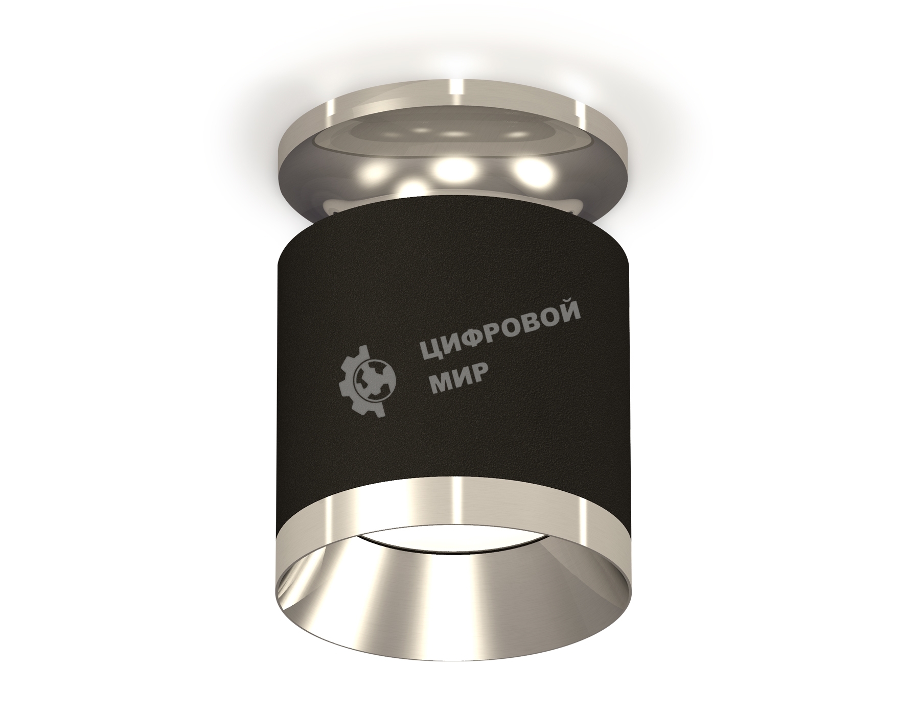 Светильник Ambrella Light XS7402082 SBK/PSL черный песок/серебро полированное MR16 GU5.3 (N7927, C7402, N7032)
