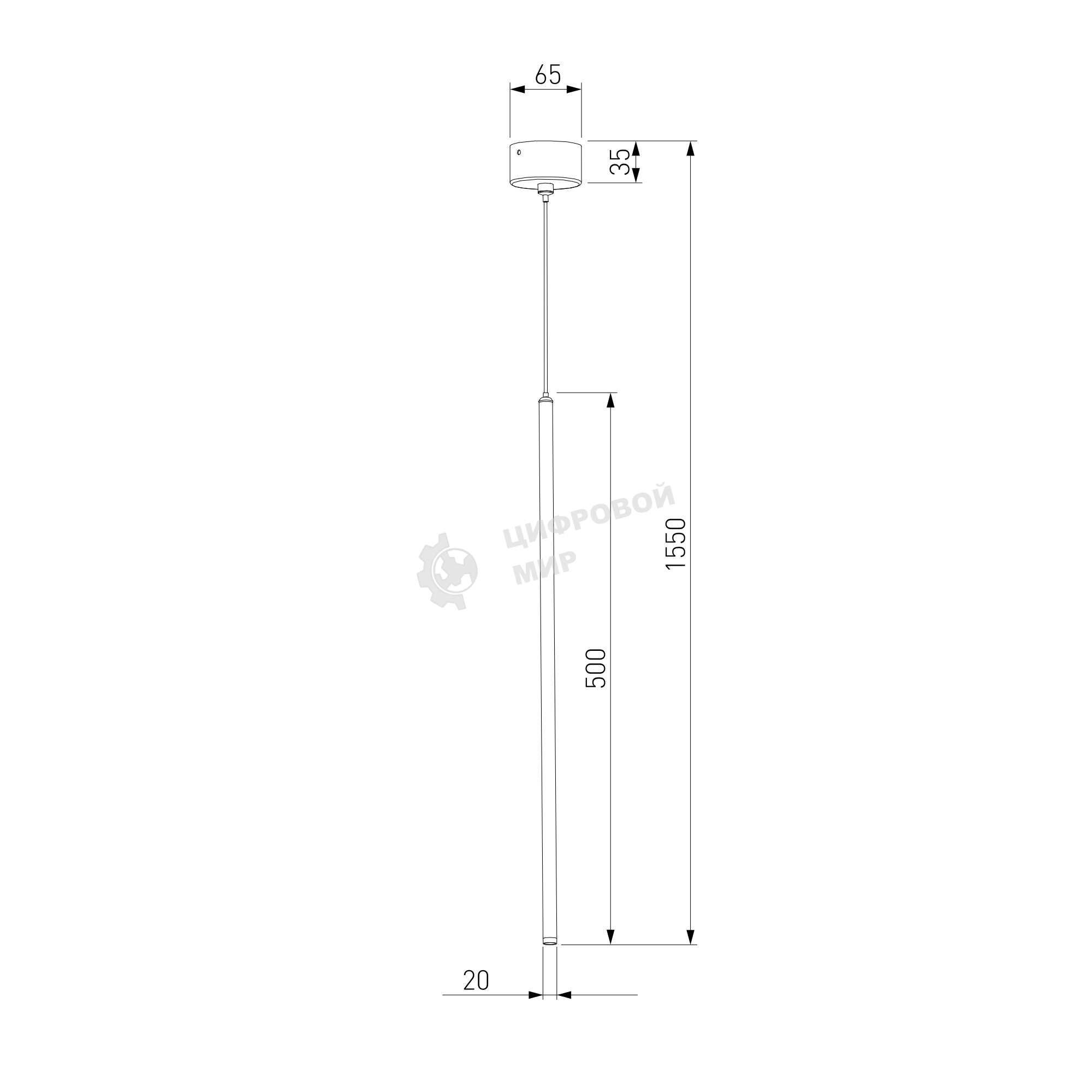 50263 LED 4W 4000К / подвесной светильник / белый