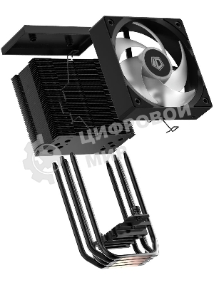 Кулер Cooler ID-Cooling SE-904-XT ARGb BLACK LGA1851/1700/1200/115X/AM5/AM4 (TDP 180W, PWM, 4 тепл.трубки прямого контакта, FAN 100мм, Addressable RGb LED) RET