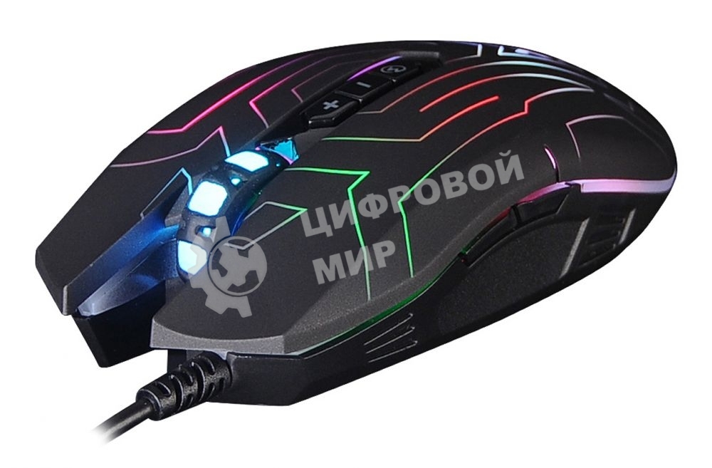 Мышь проводная A4Tech X77 черный, 2400 dpi, USB, кнопки - 8