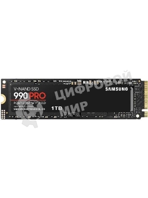 Накопитель SSD Samsung 990 PRO, 1000Gb, PCIe 4.0 x4, M.2 2280, NVMe, R/W 7450/6900