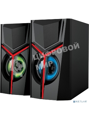 Акустическая система 2.0 Qumo TRON AS007, 10 ВТ, объемное звучание, RGb подсветка, USB/Jack 3,5мм