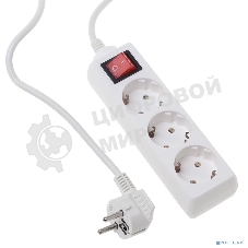 Сетевой фильтр Buro BU-PS3.3/W 3 м, 3 розетки, белый (пакет ПЭ)